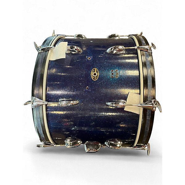 Used Slingerland 3 Piece Mid-60s Shell Pack Blue Sparkle Drum Kit