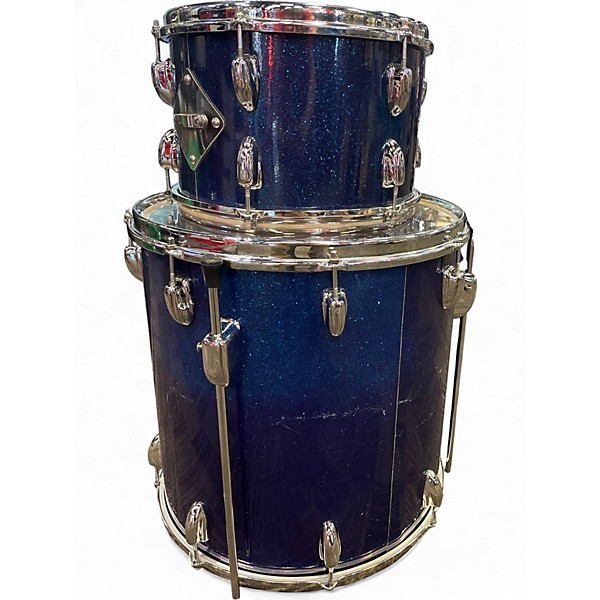 Used Slingerland 3 Piece Mid-60s Shell Pack Blue Sparkle Drum Kit