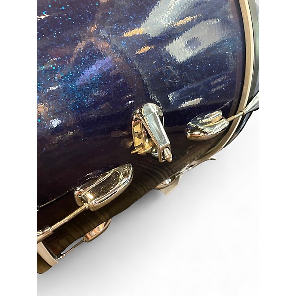 Used Slingerland 3 Piece Mid-60s Shell Pack Blue Sparkle Drum Kit