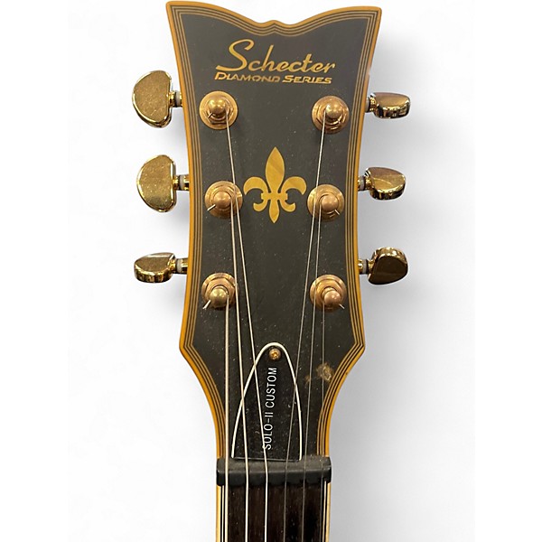 Used Schecter Guitar Research Solo-II Custom Satin Aged Black Solid Body Electric Guitar