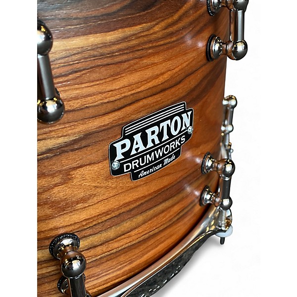 Used Parton Drumworks 14X8 USA Custom Natural Rosewood Drum