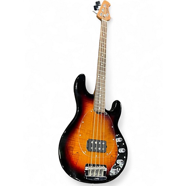 Used Sterling by Music Man Ray34 Spalted Maple Sunburst Electric Bass Guitar