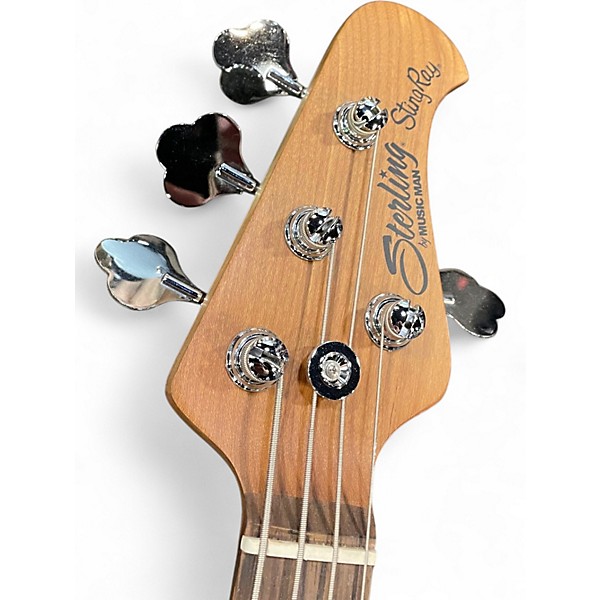 Used Sterling by Music Man Ray34 Spalted Maple Sunburst Electric Bass Guitar
