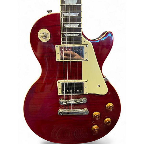 Used Epiphone Les Paul Standard Pro Trans Red Solid Body Electric Guitar