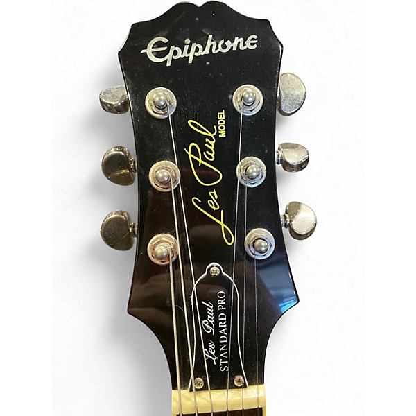 Used Epiphone Les Paul Standard Pro Trans Red Solid Body Electric Guitar