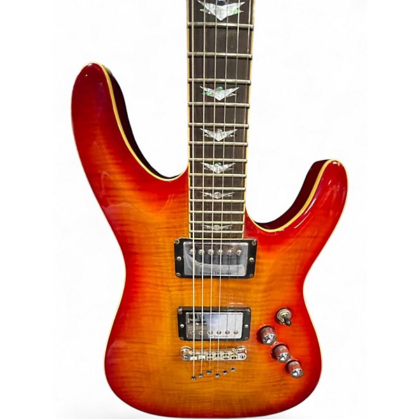 Used Schecter Guitar Research C1 Plus 3 Tone Sunburst Solid Body Electric Guitar