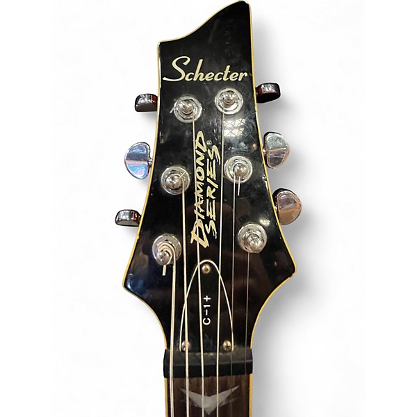Used Schecter Guitar Research C1 Plus 3 Tone Sunburst Solid Body Electric Guitar