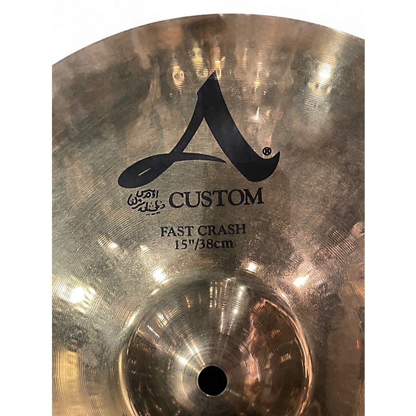 Used Zildjian 15in A Custom Fast Crash Cymbal