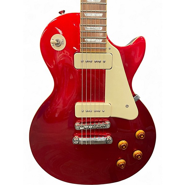 Used Epiphone 56' LES PAUL PRO Candy Apple Red Solid Body Electric Guitar