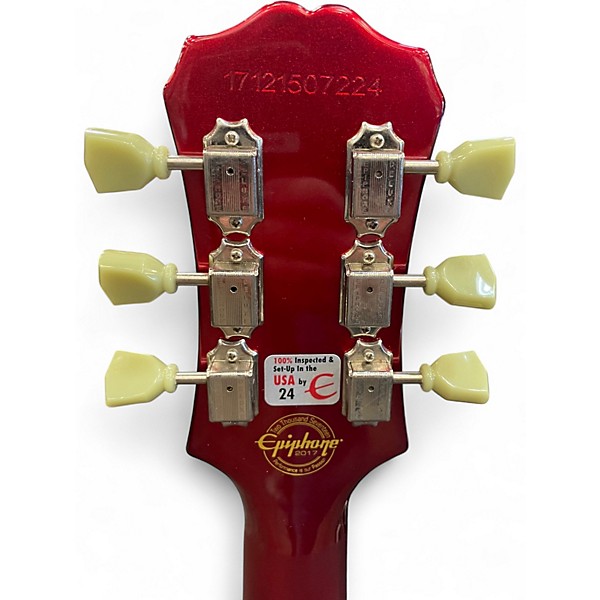 Used Epiphone 56' LES PAUL PRO Candy Apple Red Solid Body Electric Guitar