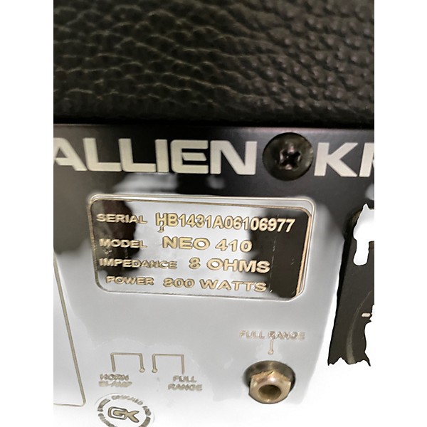Used Gallien-Krueger Neo 410 800W 8Ohm 4x10 Bass Cabinet