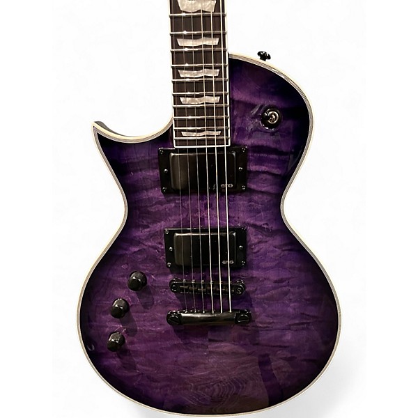 Used Ltd EC-1000 LH See-Thru Purple Sunburst Solid Body Electric Guitar