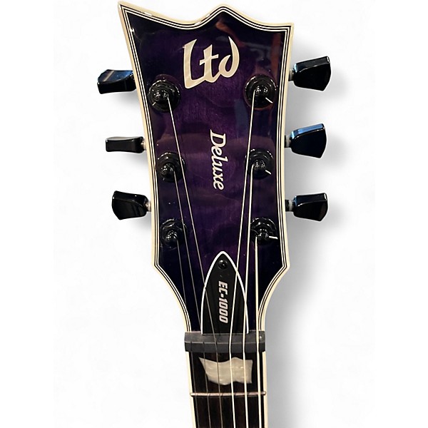 Used Ltd EC-1000 LH See-Thru Purple Sunburst Solid Body Electric Guitar