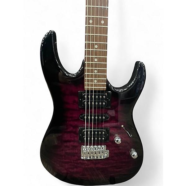 Used Ibanez GRX70QA Trans Purple Solid Body Electric Guitar