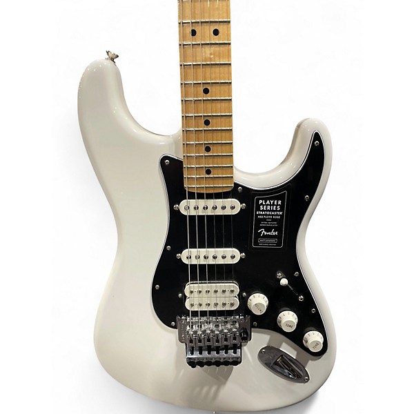 Used 2020 Fender Player Stratocaster HSS Floyd Rose White Solid Body Electric Guitar
