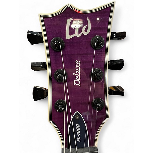 Used ESP LTD EC1000 Deluxe Purple Solid Body Electric Guitar