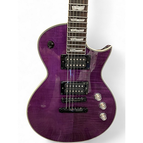 Used ESP LTD EC1000 Deluxe Purple Solid Body Electric Guitar