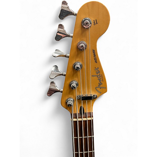 Used Fender Deluxe Jazz Bass V 3 Tone Sunburst Electric Bass Guitar