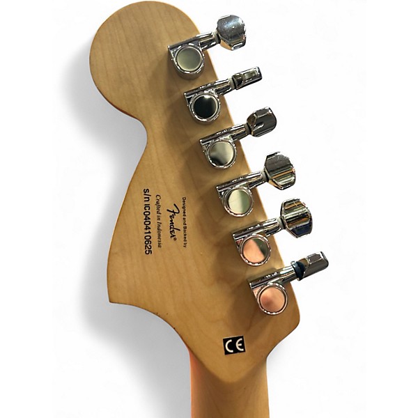 Used Squier Standard Stratocaster Black Solid Body Electric Guitar