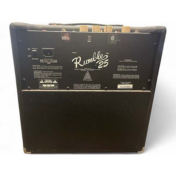 Used Fender Rumble V3 25w 1x8 Bass Combo Amp