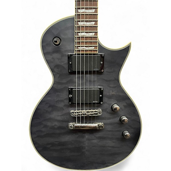 Used ESP LTD EC401 Trans Black Solid Body Electric Guitar