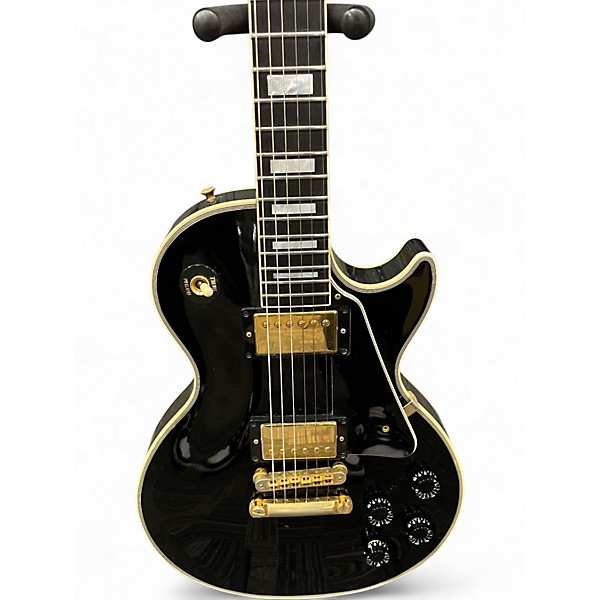 Used Gibson Les Paul Custom Black Solid Body Electric Guitar
