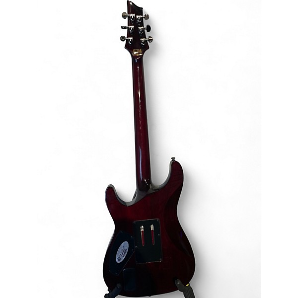Used Schecter Guitar Research Hellraiser C1 Floyd Rose Black Cherry Solid Body Electric Guitar