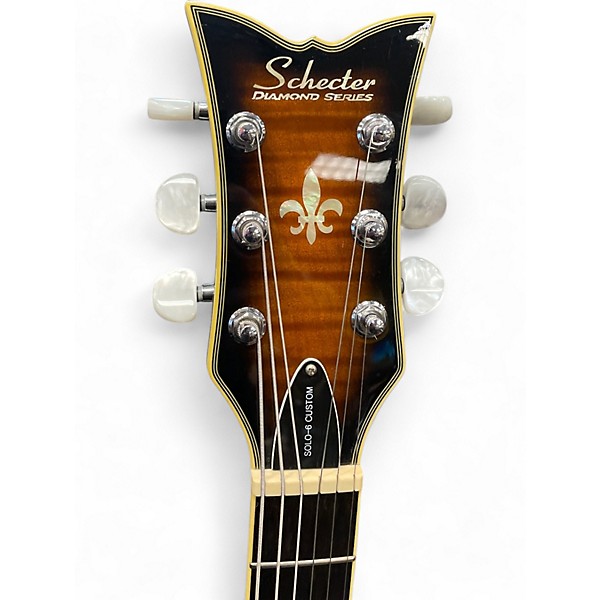 Used Schecter Guitar Research Solo 6 Custom 2 Color Sunburst Solid Body Electric Guitar