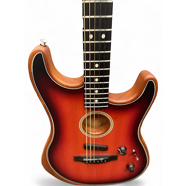 Used Fender American Acoustasonic Stratocaster 3 Color Sunburst Acoustic Electric Guitar