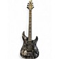 Used Schecter Guitar Research C-1 Silver Mountain Black and Silver Solid Body Electric Guitar thumbnail