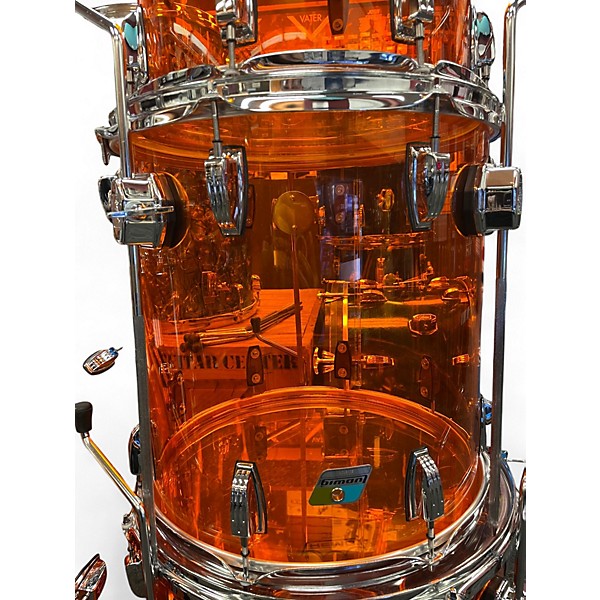 Used Ludwig 4 Piece Bonham Reissue Vistalite Amber Vintage Drum Kit