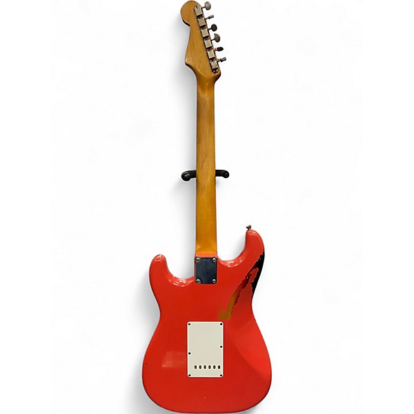 Vintage 1962 Fender Stratocaster  Fiesta Red Over Sunburst Solid Body Electric Guitar
