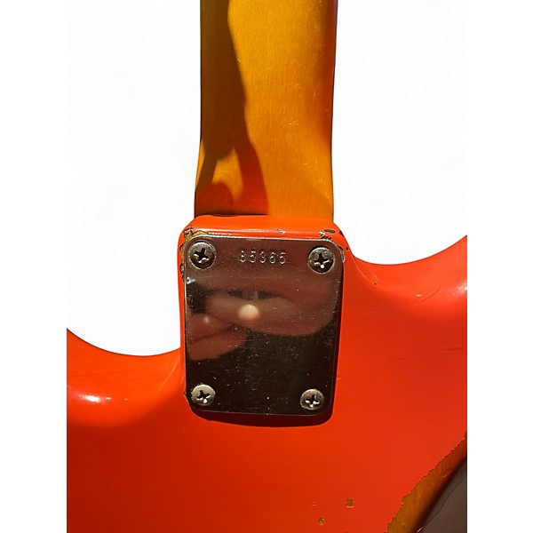 Vintage 1962 Fender Stratocaster  Fiesta Red Over Sunburst Solid Body Electric Guitar