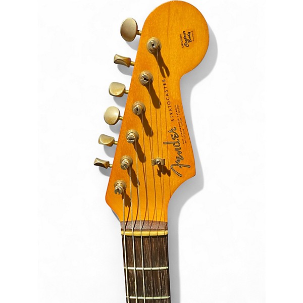 Vintage 1962 Fender Stratocaster  Fiesta Red Over Sunburst Solid Body Electric Guitar