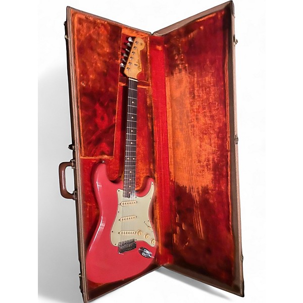 Vintage 1962 Fender Stratocaster  Fiesta Red Over Sunburst Solid Body Electric Guitar
