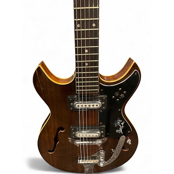 Vintage 1960s Norma EG172 DARK MAHOGANY Hollow Body Electric Guitar