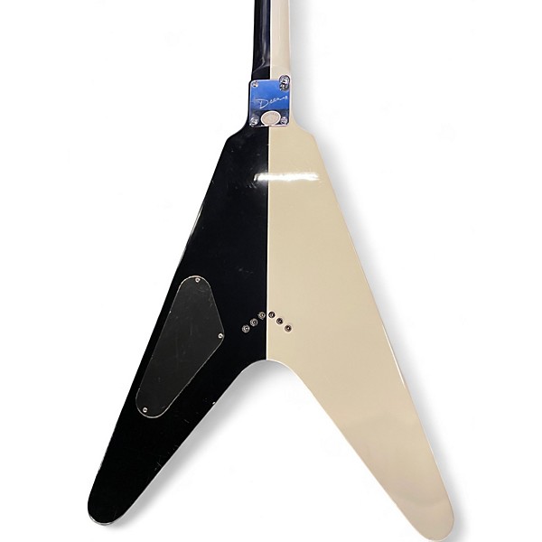 Used Dean  V Michael Scheaker Standard  Black and White Solid Body Electric Guitar