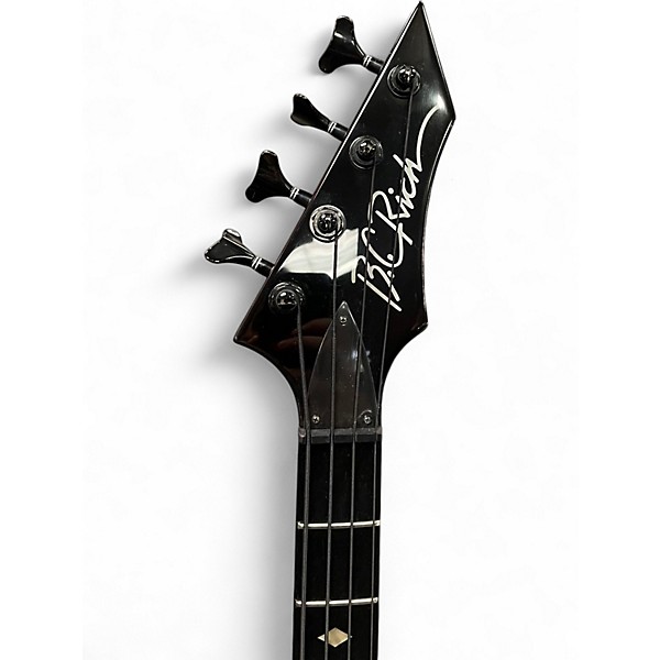 Used 2011 B.C. Rich WARLOCK BASS CUSTOM SHOP BLACK Electric Bass Guitar