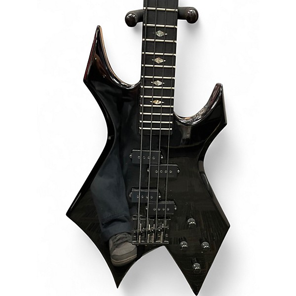 Used 2011 B.C. Rich WARLOCK BASS CUSTOM SHOP BLACK Electric Bass Guitar