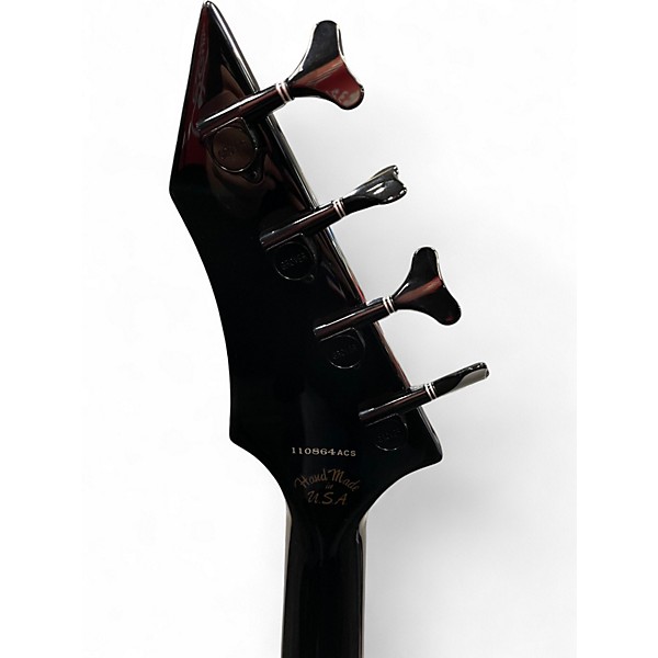 Used 2011 B.C. Rich WARLOCK BASS CUSTOM SHOP BLACK Electric Bass Guitar