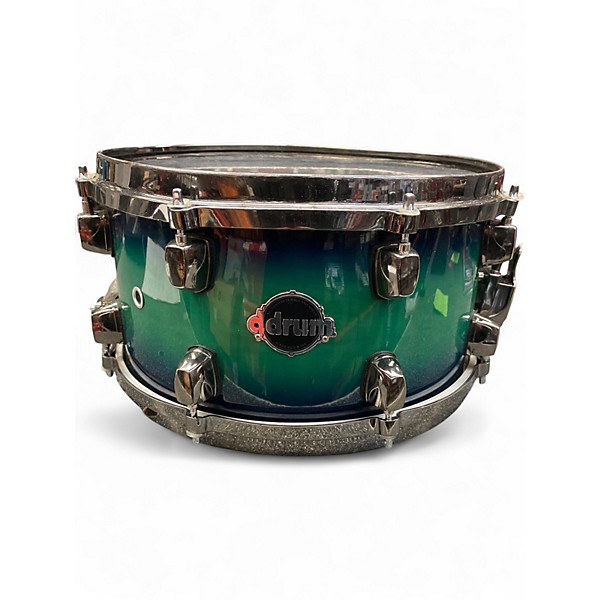 Used ddrum 13X7 Dominion Snare Blue Green Burst Drum