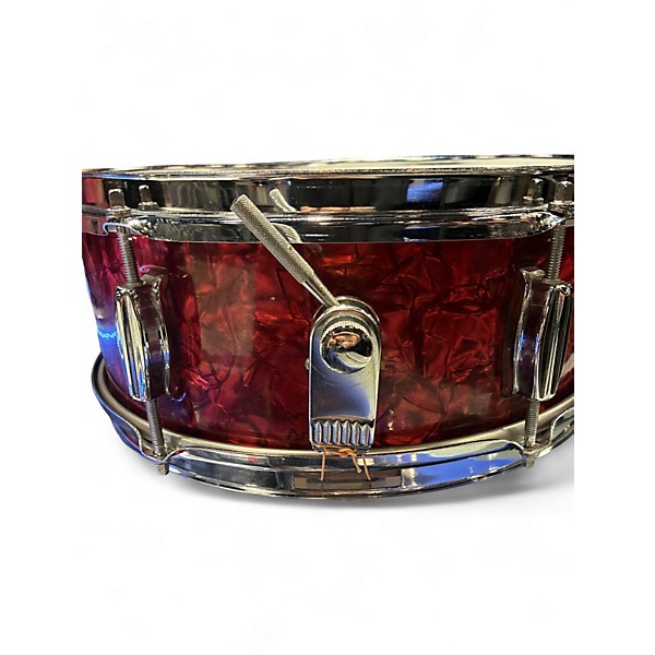 Used Zim-gar 5.5X14 Snare Red Pearl Drum