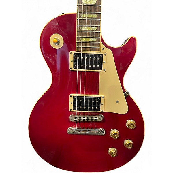 Vintage 1990 Gibson Les Paul Classic Translucent Cherry Solid Body Electric Guitar