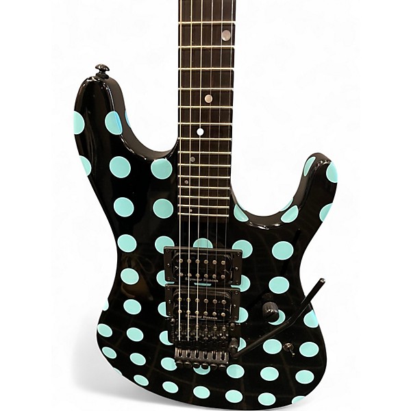 Used Kramer NIGHT SWAN BLUE POKA DOT Solid Body Electric Guitar