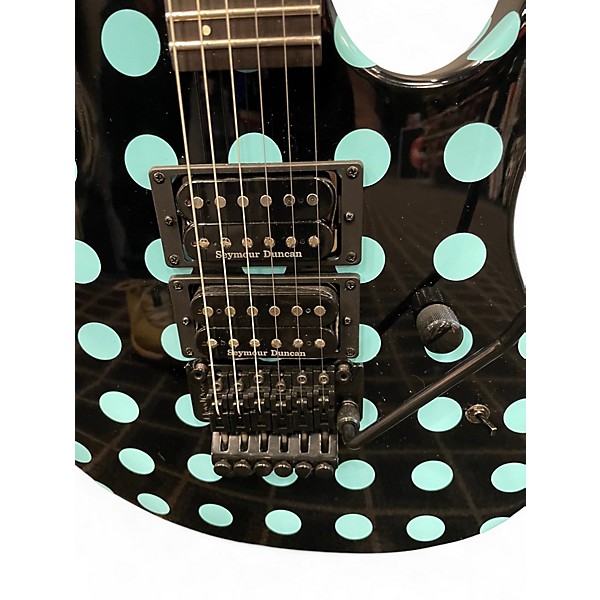 Used Kramer NIGHT SWAN BLUE POKA DOT Solid Body Electric Guitar