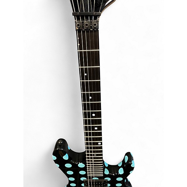 Used Kramer NIGHT SWAN BLUE POKA DOT Solid Body Electric Guitar