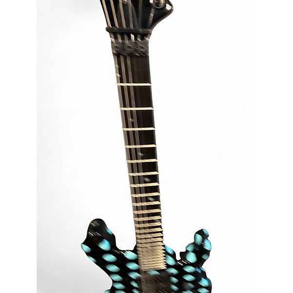 Used Kramer NIGHT SWAN BLUE POKA DOT Solid Body Electric Guitar
