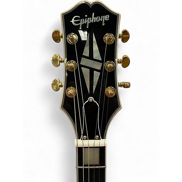 Used Epiphone SG CUSTOM Black and Gold Solid Body Electric Guitar