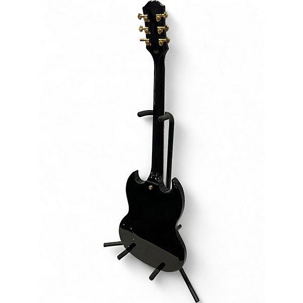 Used Epiphone SG CUSTOM Black and Gold Solid Body Electric Guitar