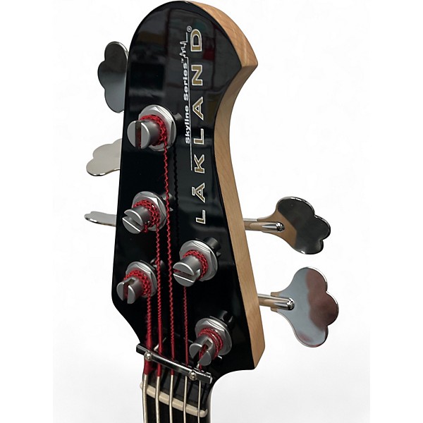 Used Lakland 55-02 DELUXE FLAME Skyline Series 5 String Trans Black Electric Bass Guitar